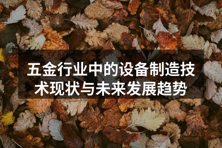 五金行业中的设备制造技术现状与未来发展趋势